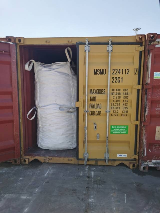 FIBC Bulk Bags Loaded in Shipping Container